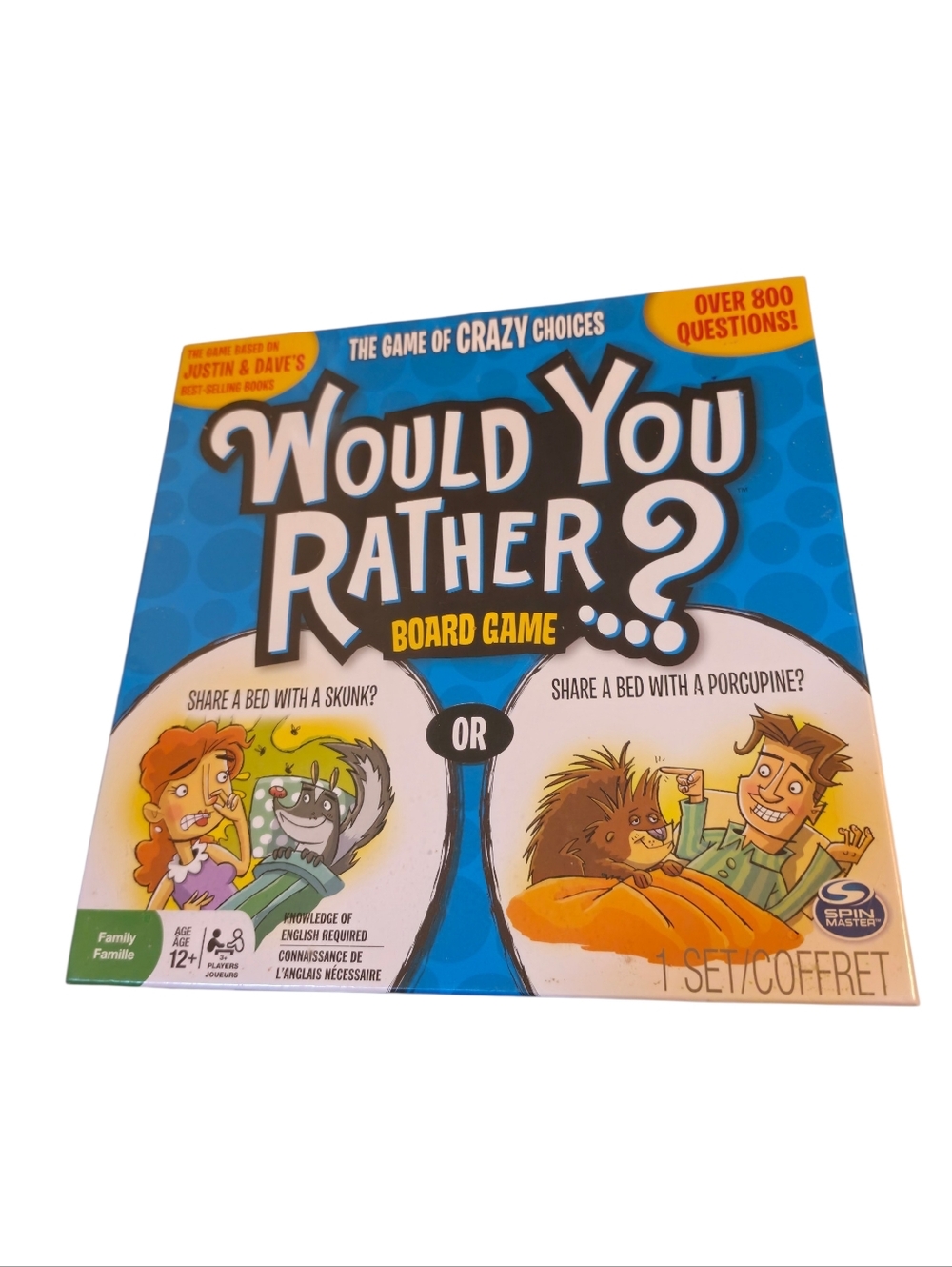 Would You Rather Board Game Spin Master Family Party Game 800+ Questions